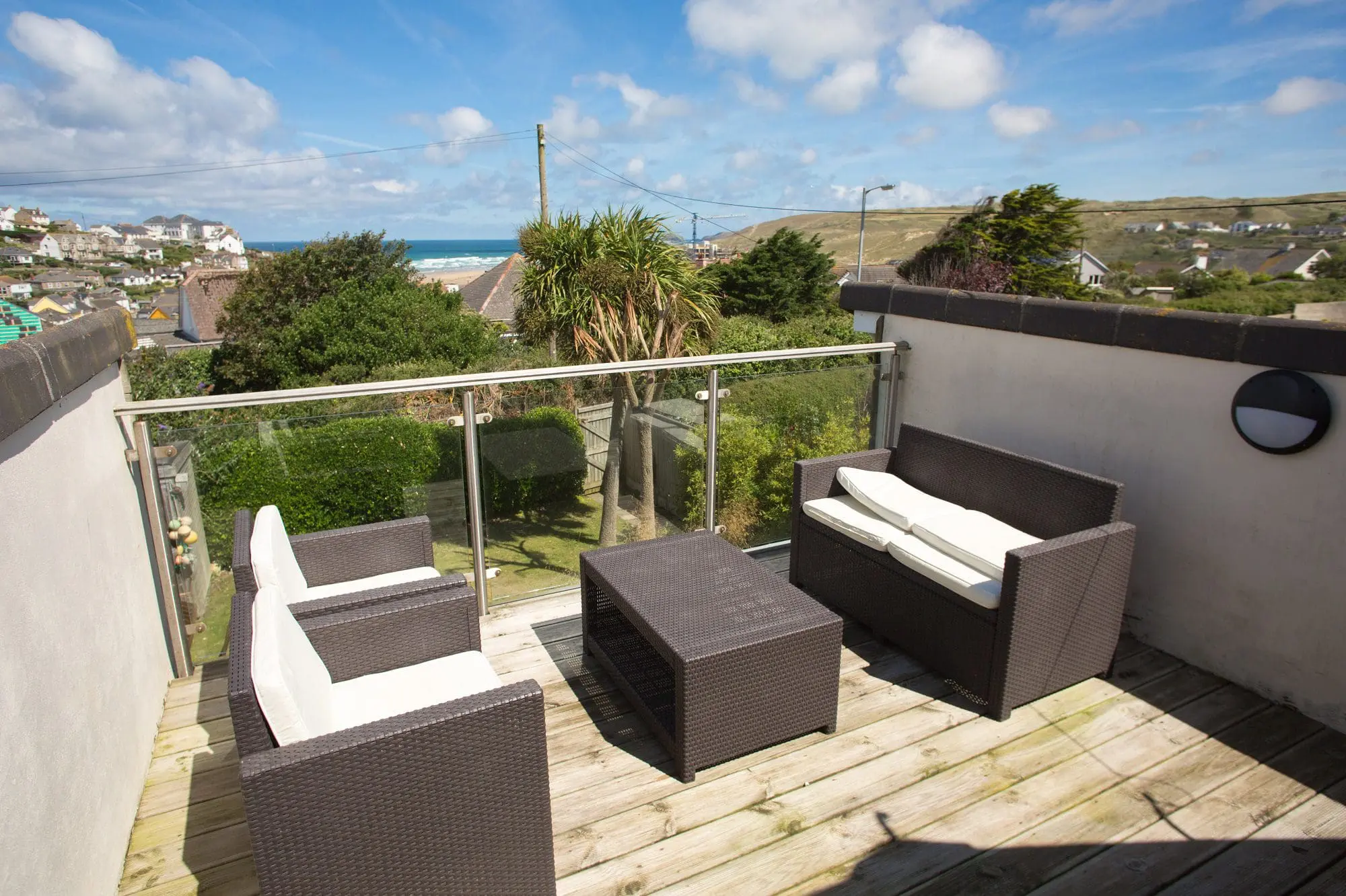 Sea view holiday home Perranporth Cornwall