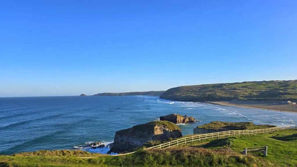 Perranporth beach Cornwall